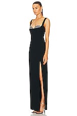 Rachel Gilbert Eli Gown in Black, view 3, click to view large image.