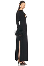 Rachel Gilbert Tanner Gown in Black, view 3, click to view large image.