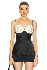 Rachel Gilbert Ryder Cami Top in Black, view 1, click to view large image.
