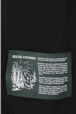 Reese Cooper Cotton Ripstop Bomber Jacket in Black, view 4, click to view large image.