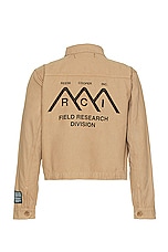 Reese Cooper Research Division Garment Dyed Work Jacket in Khaki, view 2, click to view large image.