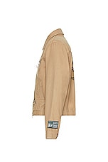 Reese Cooper Research Division Garment Dyed Work Jacket in Khaki, view 3, click to view large image.
