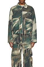 Reese Cooper Modular Pocket Work Jacket in Blurred Camo, view 4, click to view large image.