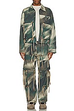 Reese Cooper Modular Pocket Work Jacket in Blurred Camo, view 5, click to view large image.