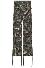 Reese Cooper Wide-Leg Cargo Pant In Camo Cotton Twill in Camo, view 1, click to view large image.