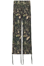 Reese Cooper Wide-Leg Cargo Pant In Camo Cotton Twill in Camo, view 2, click to view large image.