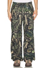 Reese Cooper Wide-Leg Cargo Pant In Camo Cotton Twill in Camo, view 5, click to view large image.