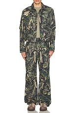 Reese Cooper Wide-Leg Cargo Pant In Camo Cotton Twill in Camo, view 7, click to view large image.