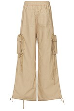 Reese Cooper Modular Pocket Cargo Pant In Khaki Ripstop in Khaki, view 2, click to view large image.