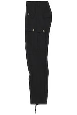 Reese Cooper Cotton Ripstop Wide Leg Cargo Pant in Black, view 3, click to view large image.