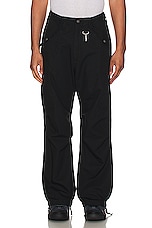 Reese Cooper Cotton Ripstop Wide Leg Cargo Pant in Black, view 5, click to view large image.
