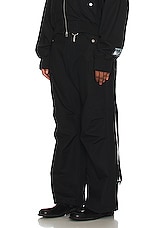 Reese Cooper Cotton Ripstop Wide Leg Cargo Pant in Black, view 6, click to view large image.