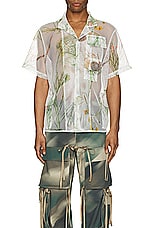 Reese Cooper Desert Brush Printed Mesh Short Sleeve Cargo Shirt in Multi, view 4, click to view large image.