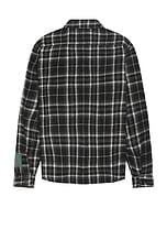 Reese Cooper Cargo Pocket Flannel Shirt in Black, view 2, click to view large image.