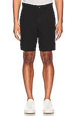 Rag & Bone Perry Stretch Paper Shorts in Black, view 3, click to view large image.