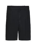 Rag & Bone Elliot Pleated Short in Black, view 1, click to view large image.