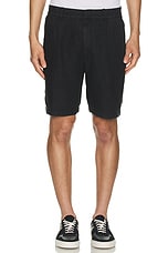 Rag & Bone Elliot Pleated Short in Black, view 3, click to view large image.