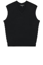 Rag & Bone Harvey Sweater Vest in Black, view 1, click to view large image.