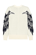 Rag & Bone Eagle Crew Sweater in Ivory, view 2, click to view large image.