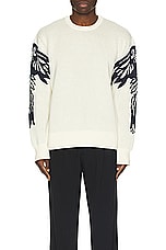 Rag & Bone Eagle Crew Sweater in Ivory, view 3, click to view large image.