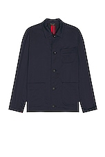 Rag & Bone Evan Cotton Sateen Chore Jacket in Navy, view 1, click to view large image.