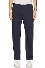 Rag & Bone Shift Cotton Sateen Trouser in Navy, view 3, click to view large image.