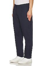 Rag & Bone Shift Cotton Sateen Trouser in Navy, view 4, click to view large image.