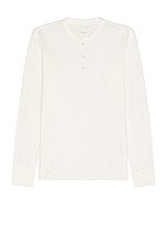 Rag & Bone Classic Henley in White, view 1, click to view large image.