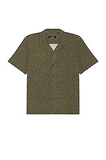 Rag & Bone Avery Shirt in Green Camo, view 1, click to view large image.