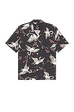 Rag & Bone Avery Shirt in Black Crane, view 1, click to view large image.