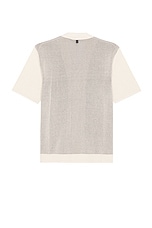 Rag & Bone Harvey Knit Camp Shirt in Ivory, view 2, click to view large image.