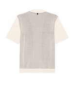 Rag & Bone Harvey Knit Camp Shirt in Ivory, view 2, click to view large image.