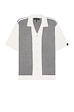 Rag & Bone Herringbone Snap Front Avery Button Down Shirt in Ivory Multi, view 1, click to view large image.