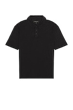 Rag & Bone Classic Polo in Black, view 1, click to view large image.