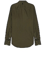 Rag & Bone Tomlin Oxford Shirt in Olive Night, view 2, click to view large image.
