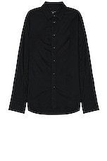Rag & Bone Engineered Oxford Shirt in Black, view 1, click to view large image.