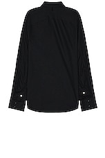 Rag & Bone Engineered Oxford Shirt in Black, view 2, click to view large image.
