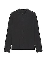 Rag & Bone Avery Gauze Long Sleeve Shirt in Phantom, view 1, click to view large image.