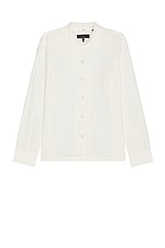 Rag & Bone Avery Gauze Long Sleeve Shirt in White, view 1, click to view large image.