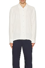Rag & Bone Avery Gauze Long Sleeve Shirt in White, view 3, click to view large image.