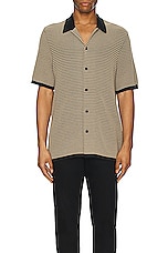 Rag & Bone Felix Button Down Shirt in Black & Multi, view 4, click to view large image.