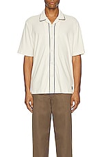 Rag & Bone Toweling Avery Shirt in Ivory, view 3, click to view large image.