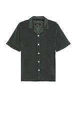 Rag & Bone Toweling Avery Shirt in Shadow Green, view 1, click to view large image.