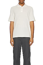 Rag & Bone Harvey Knit Polo in Ivory, view 4, click to view large image.