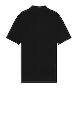 Rag & Bone Harvey Knit Polo in Black, view 2, click to view large image.