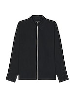 Rag & Bone Zip Dalton Shirt in Black, view 1, click to view large image.