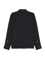 Rag & Bone Zip Dalton Shirt in Black, view 2, click to view large image.