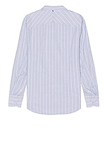 Rag & Bone Fit 2 Engineered Oxford Shirt in Blue Stripe, view 2, click to view large image.