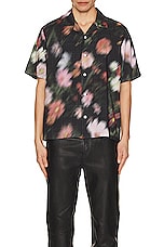 Rag & Bone Printed Avery Shirt in Black Floral, view 3, click to view large image.