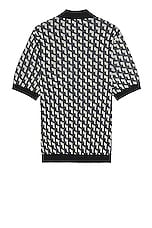 Rag & Bone Vaughn Viscose Polo in Navy Multi, view 2, click to view large image.